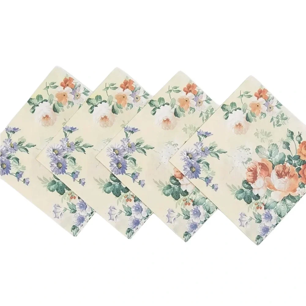 Coral Floral Luncheon Napkins (0505), 20-ct